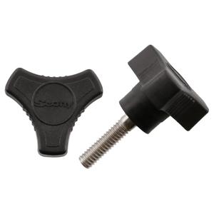 Scotty 1135 Star Knob, 2 Pack Black, 5/16 x 21/4-Inch