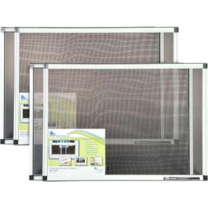 Fenestrelle Expandable Window Screen, 2 Way Adjustable Window Screen, Horizontal (20" H x 28"-54" W) or Convert to Vertical (28" H x 20"- 38" W), Pack of 2
