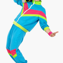 Morph Neon 80s Track Suit Mens 80s Costumes For Men, 1980s, Halloween Costumes For Adults Tracksuits 90s (XX-Large)