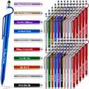 Sayglossy 100 Pcs Inspirational Pens Bulk Motivational Ballpoint Pen with Writing Touch Screen and Mobile Phone Stand 3-in-1 for Office School Supplies Inspirational Gifts (Multicolor)