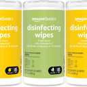Amazon Basics Wipes, Lemon & Fresh Scent, Sanitizes, Cleans & Deodorizes, 255 Count (3 Packs of 85)