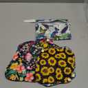 7pcs/Set Reusable Menstrual Pads Including 1pc Mini Wet Bag +6pcs Bamboo Charcoal Cloth Menstrual Incontinence Pads/Reusable Sanitary/Mama Panty Liners (All Randomly Prints)