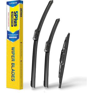 5 PLUS Windshield Wipers Replacement For 2013-2021 Buick Encore, 2015-2022 Chevrolet Trax Windshield Wipers, Original Equipment Automotive Replacement Windshield Wiper Blades 26"+14"+10"(3 Wipers)