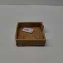 Rattan Napkin Holder Square, Napkin Holders for Paper Napkins, 7.5" x 7.5" x 2.5", Wicker Napkin Tray, Woven Guest Towel Holder for Restaurant/Kitchen/Bathroom Napkin Holder for Table