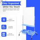 LUXOR Classroom Chart Stand with Storage Bins