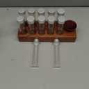 Single Dose Coffee Bean Storage Tubes Coffee Bean Cellar 10 Pcs Dosing Glass Vials With Lids (2 Oz) Wooden Display Stand And Funnel