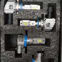 Fit for Ford 2011-2015 Explorer Light Bulbs, High/Low Beam Fog Light Bulbs Combo, 800% Brightness CSP Chips, 6000K White, Efficient Heat Dissipation, Pack of 4