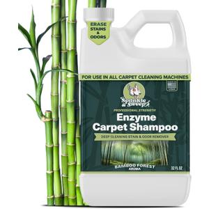 Sprinkle & Sweep Enzyme Carpet Shampoo (32oz) - Carpet Cleaner Solution to Eliminate Tough Stains & Neutralize Odors at the Source - Car, Furniture, Carpets & Rug Cleaner - Use with All Machines (32 Fl Oz (Pack of 1))