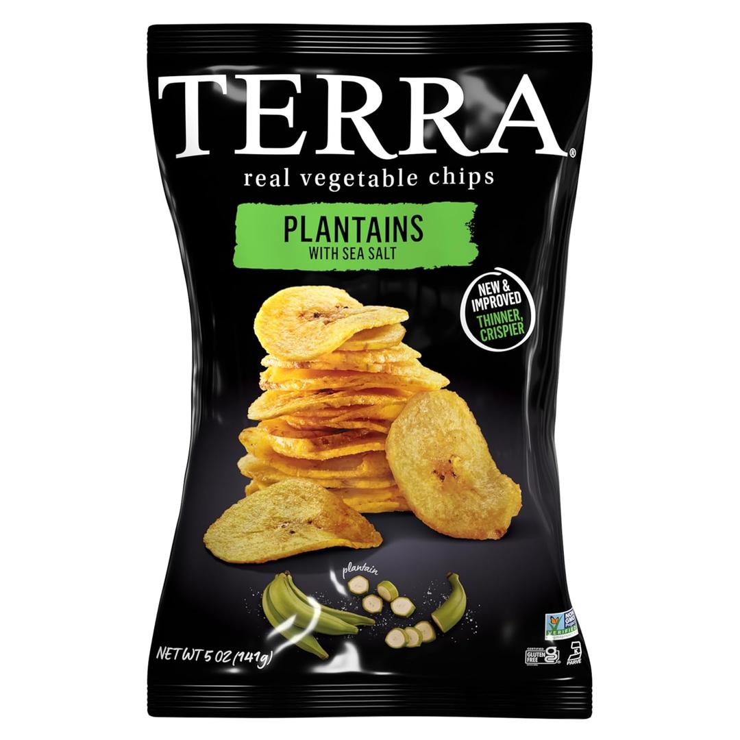 Terra Plantains Real Sea Salt Vegetable Chips 5 oz (EXP 04/01/26)