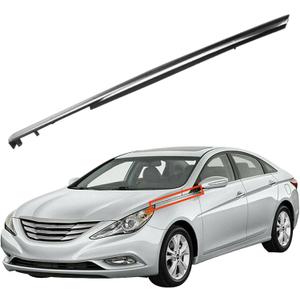 LABLT Left Driver Side Fender Garnish Chrome Molding Trim Replacement for Sonata 2011 2012 2013 2014