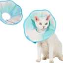 Touchdog Soft Cat Cone Collar, Waterproof Recovery Collar for Cats After Surgery, Lightweight Elizabethan Collar for Kittens (Blue Grad, XL)