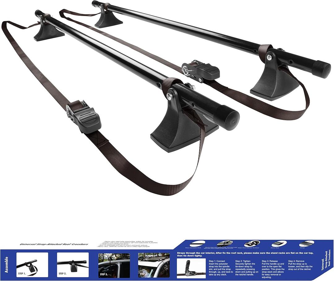 Universal Roof Rack Cross Bars (Set of 2) (Metallic)