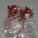 Abxqa Christmas Headband - Glitter Christmas Headbands for Women - Red Sequin Reindeer Antlers Headband for Winter Party Decorations - Dress Accessories - Cosplay Costume Pack Of 3