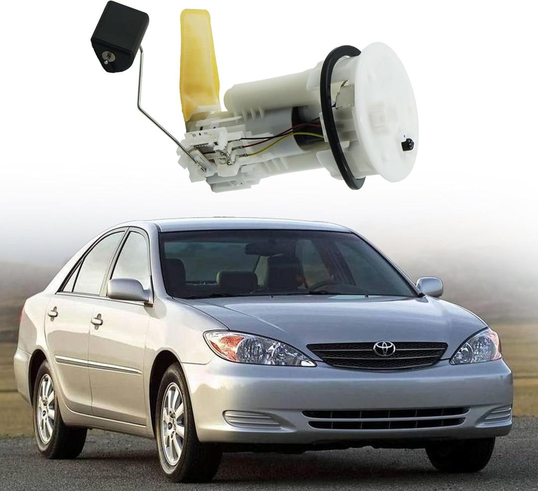 SP9158M Electric Fuel Pump Module Assembly with Sending Unit Replacement for Toyota Camry 2002 2003 2004 2005 2006 2.4L 3.0L 3.3L Replace 7020-33210,77020-33100,77020-33110, White