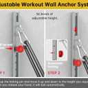 Resistance Band Wall Anchor, Wall Mount Workout Anchors for Home Gym WorkoutsBody Weight Straps, Suspension Training, Exercise,Stretching,Yoga