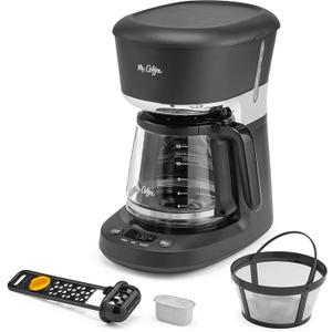 Mr. Coffee 12 Cup Dishwashable Coffee Maker with Advanced Water Filtration & Permanent Filter