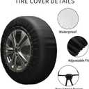 Rv Spare Tire Cover Wheel Covers for RV Tires Waterproof Dust-Proof Tire Protectors Spare Tire Cover for RV Travel Trailer Truck SUV (fire, 16IN)