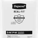 Depend Fresh Protection Adult Incontinence Underwear for Men, Disposable, Maximum, Small/Medium, Grey, 80 Count (2 Packs of 40), Packaging May Vary