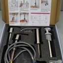 Ultimate Unicorn 8 inch Bathroom Faucet Brushed Nickel, Waterfall Bathroom Faucet with Metal Pop-up Sink Drain Stopper and 2 Supply Hoses,2 Handle Widespread Faucets for Vanity Sink 3 Holes