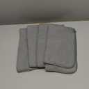 POLYTE Microfiber Lint Free Hand Towel, 16 x 30 in, 4 Pack (Waffle Weave) (Gray)