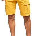 ABSECAI Mens Skinny Casual Stretch Denim Summer Cargo Shorts with Pockets, Size 38
