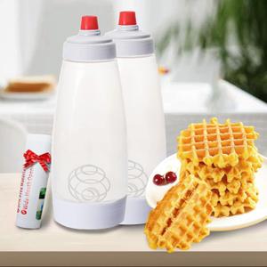 Pancake Batter Dispenser Waffle Batter Dispenser and mixing ball Batter Bottle, For Cupcake Baking Pancakes, Cake Or Any Baked Goods (2PC)