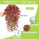 4PCS Artificial Hanging Flowers for Outdoors Summer Decoration, Upgrade UV Resistant Faux Silk Hanging Plants for Outside Home Planter Porch Patio Decor (Multicolour)