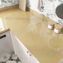 Glossy Champagne Gold Contact Paper Peel and Stick Countertops 15.7"×78.7" Shiny Gold Wallpaper Self Adhesive Waterproof Champagne Glitter Contact Paper for Countertop Cabinets Kitchen