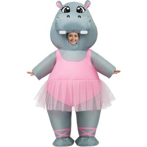 Spooktacular Creations Kids Inflatable Costumes, Fullbody Dancing Hippo Inflatable Costume, Hippo Blow Up Suits for Halloween Cosplay Themed Parties