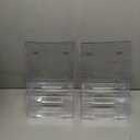 MaxGear Brochure Holder 3 Tier 8.5x11 inch with Removable Divider for 4x9 inch Acrylic Literature Display Stand Clear Plastic Flyer Holder Wall Mount or Countertop Use for Pamphlets, Booklets, 4 Pack