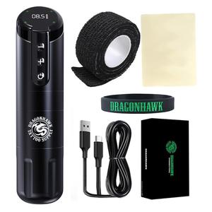 Dragonhawk Practice Tattoo Kit Wireless X2 Tattoo Pen Machine Gun Kit for Beginners