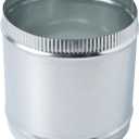 7 Inch Round Galvanized Steel Duct Connector - Metal Ventilation Pipe Coupler - Dryer Vent Hose Extension - HVAC Ducting Coupling for Straight Connection