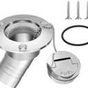 Boat Deck Filler, Stainless Steel 316 Gas/Waste/Water/Fuel/Diesel, 1-1/2" (38mm), Boat Deck Fill Neck for Boat Yacht RV Caravan with Keyless Cap, Screws