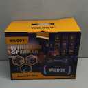 Wilody Speakers Bluetooth Wireless, 100W Loud Outdoor Speaker with Bass, IPX7 Waterproof Floatable, 20H Playtime, Wireless Charge, TWS, RGB Light, Portable Speaker for Work, Garage, Outdoor (Black)