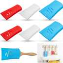 6 Pcs Paint Brush Cover Silicone Multiple Sizes Paint Brush Case Sleeves Protects Bristles Keeps Shape for 2inch 2.5inch and 3inch for Storage and Organizer Blue White Red