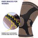 Copper Knee Brace for Running & Arthritis Relief - Doctor Recommended Compression Sleeve with Non-Slip Gel, All-Day Support for Gym/Work/Hiking Men & Women (Medium)