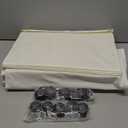 Under Bed Storage with Wheels, 2 Pack Under Bed Storage Containers with Label Holders for Clothes, Shoes and Blankets, Rolling Underbed Shoe Organizer with Cover, Beige (30.71x15.7x7.28 in)