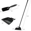 O-Cedar Strong Sweep Broom and Dustpan Set with Detail Brush | Indoor Outdoor Heavy Duty Stiff Bristle Broom | Step-On Dust Pan