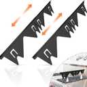 Stainless Steel Stove Gap Covers (2PCS), Stove Gap Filler for Kitchen Oven Counter Side Gap, Range Trim Kit, Easy Clean and Heat Resistant, Adjustable Length 13.8" to 27.5" 1