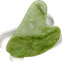 7 x ROSELYNBOUTIQUE Healing Crystal Gua Sha Facial Tools - Guasha Tool for Face Massager Self Care Gifts for Men Women (Jade Green)