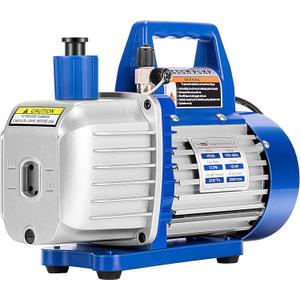 VIVOHOME 110V 1/2 HP 5 CFM Dual Stage Rotary Vane HVAC Air Vacuum Pump with Oil Bottle (blue)