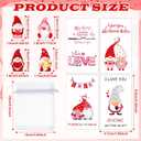 36 Set Valentine's Day Mini Gnomes Figurines Valentines Exchange Gifts Bulk Miniature Gnome Statues with Cards and Organza Bag Tiny Dwarf Figures to Hide for Classroom School Party Favor