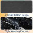 Small Mouse Pad Black Marble Texture Desk Pad, Comfortable Mouse Mat with Non-Slip Rubber Base, 8.3" x 9.8" Mousepad for Computer, Laptop, Game, Office & Home