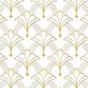 Pack of 2, Reqfen Geometric Peel and Stick Wallpaper White and Yellow Contact Paper Floral Wallpaper Modern Self Adhesive Removable Wallpaper for Bedroom Bathroom Cabinets Decor Vinyl Rolls 78.7"x16.1"