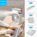 NTMY Portable Air Conditioner Fan, Mini Evaporative Air Cooler with 7 Colors LED Light, 1/2/3 H Timer, 3 Wind Speeds and 3 Spray Modes for Your Desk, Nightstand, or Coffee Table