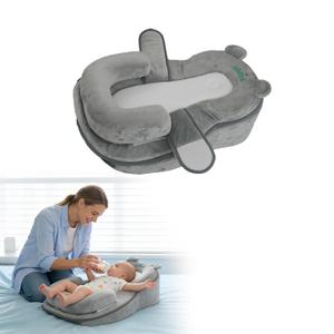 Rootling Baby Feeding Pillow, Anti-Overflow Feeding Pillow for Reducing Spit-Up, Safety Nursing Pillow, Baby Lounger Reflux Wedge Breastfeeding, Removable top and Bottom