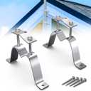 2 PACK Wall Mount Pair for TV Antenna Mast Brackets,Heavy Duty 3" Antenna Wall Mount bracket for Weather Station and Amateur Antenna,Antenna Mast Mount Bracket,Adjustable Antenna Mast Mount Up to 2.5