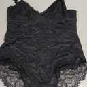 REYEOGO Lace Shapewear Bodysuit for Women Tummy Control Body Shaper V Neck Fajas Tank Tops Slimming Camisole Corset (XX-Large, Black)