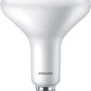 PHILIPS LED 65W BR40 4-Pack Ultra Definition Soft White (2700K) 800 Lumen (10W = 65W) Dimmable Frosted Flicker-Free Light Bulbs