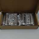 QWORK Heavy Duty Cafe Saloon Bars Door Swing Hinges, 4 Pack 3" Stainless Steel Self Closing Swing Hinges, Double Action Spring Door Hinges